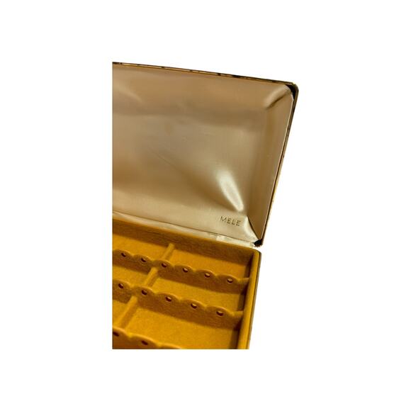 1960s MELE Jewelry Case Travel Box Clamshell - Picture 11 of 14